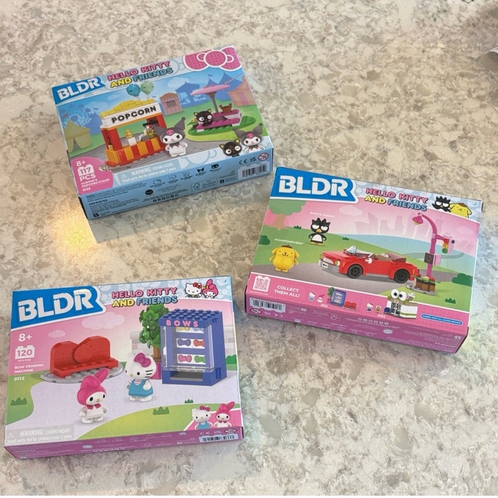 (3) BLDR Hello Kitty and Friends Building Sets